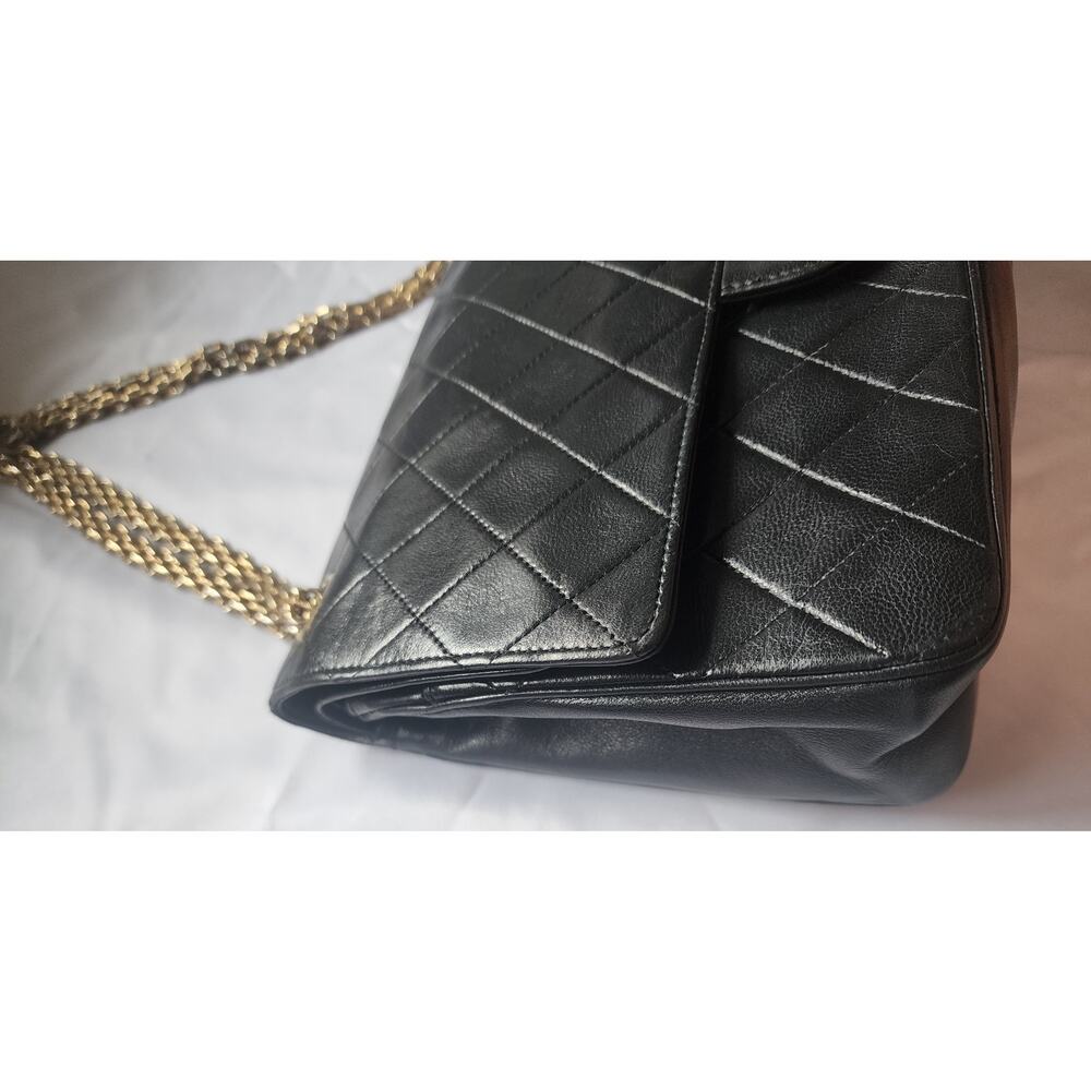 Authentic Vintage Chanel Classic Double Flap Blac… - image 4